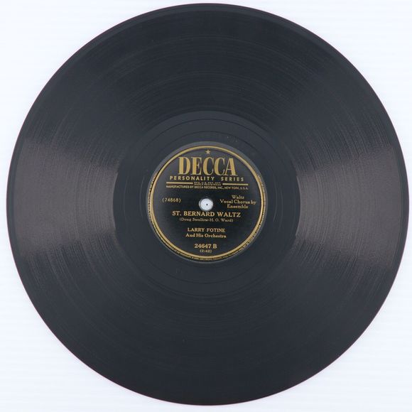 Larry Fotine - Open The Door Polka / St. Bernard Waltz -1949 78 rpm Record 24647 - Picture 4 of 14